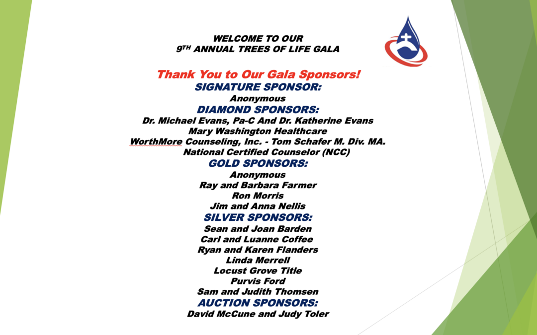 Annual Trees of Life Gala Sponsors